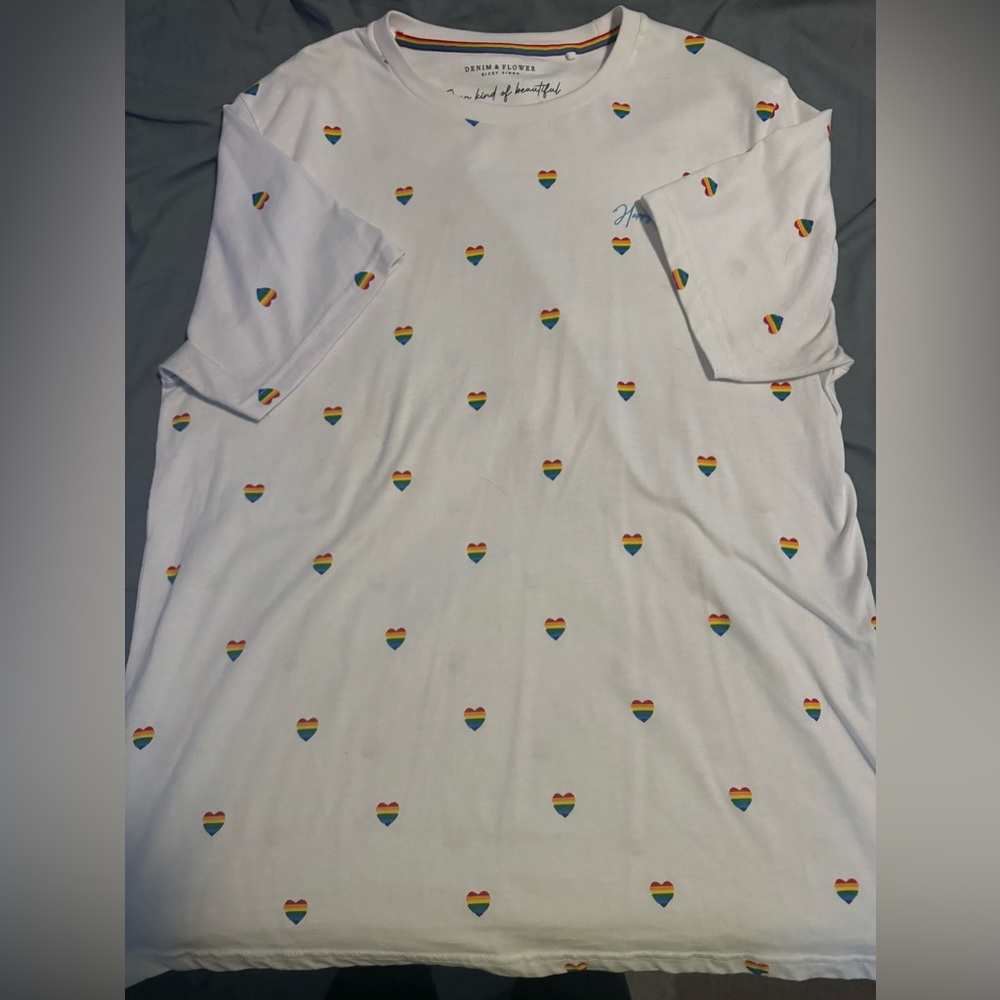 Heart shaped Rainbow T-Shirt